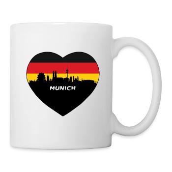 Munich Germany Flag Skyline Travel Souvenir - Mug - white - Right