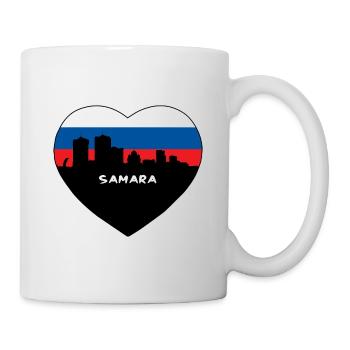 Samara Russie Drapeau Skyline Voyage Souvenir - Mug blanc - blanc - Droite