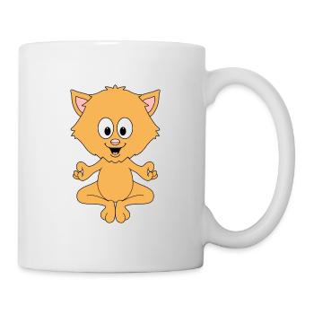 YOGA - PILATES - KATZE - KATER - TIER - Tasse - Weiß - Rechts