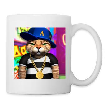 Cool Cat - AI Generated Art - AI Art - Mug - white - Right