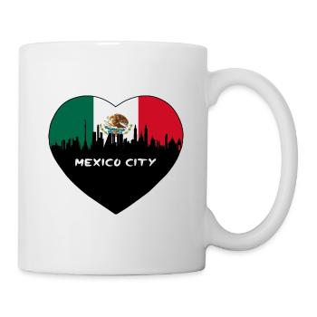 Mexico City Mexico Flag Skyline Travel Souvenir - Mug - white - Right