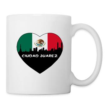 Ciudad Juarez Mexique Flag Skyline Souvenir de voyage - Mug blanc - blanc - Droite