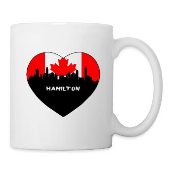 Souvenir de voyage Skyline du drapeau du Canada de Hamilton - Mug blanc - blanc - Droite