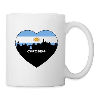 Cordoba Argentine Flag Skyline Souvenir de voyage - Mug blanc - blanc - Droite
