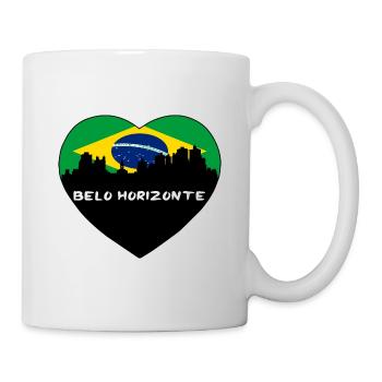 Belo Horizonte Brazil Flag Skyline Travel Souvenir - Mug - white - Right