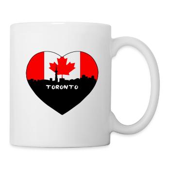 Toronto Kanada Flagge Skyline Reise Souvenir - Tasse - Weiß - Rechts