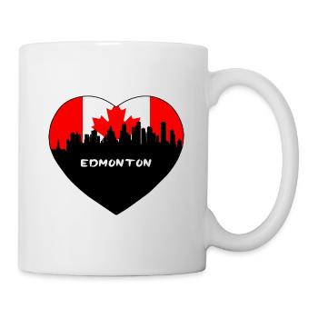 Edmonton Canada Flag Skyline Souvenir de voyage - Mug blanc - blanc - Droite