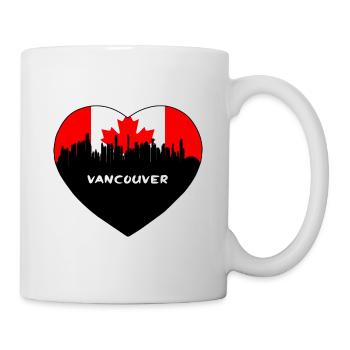 Souvenir de voyage Skyline du drapeau du Canada de Vancouver - Mug blanc - blanc - Droite