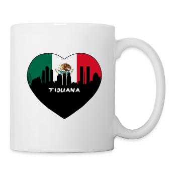 Tijuana Mexique Flag Skyline Souvenir de voyage - Mug blanc - blanc - Droite