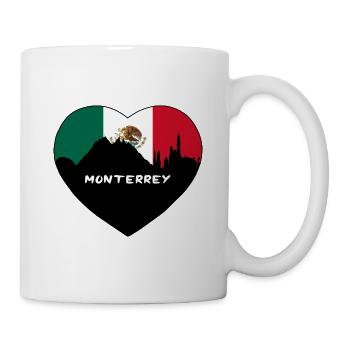 Monterrey Mexiko Flagge Skyline Reise Souvenir - Tasse - Weiß - Rechts