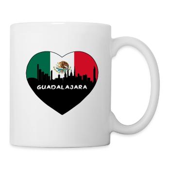 Guadalajara Mexico Flag Skyline Travel Souvenir - Mug - white - Right
