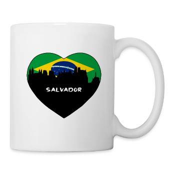 Salvador Brésil Flag Skyline Souvenir de voyage - Mug blanc - blanc - Droite
