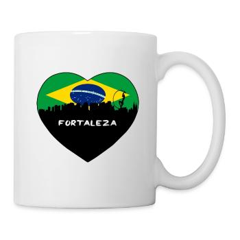 Fortaleza Brésil Flag Skyline Souvenir de voyage - Mug blanc - blanc - Droite