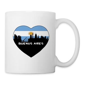 Buenos Aires Argentina Flag Skyline Travel Souveni - Mug - white - Right