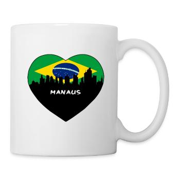 Manaus Brésil Flag Skyline Souvenir de voyage - Mug blanc - blanc - Droite