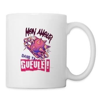 Mittelalterliche Plage meine Liebe in deinem Mund! - Tasse - Weiß - Rechts