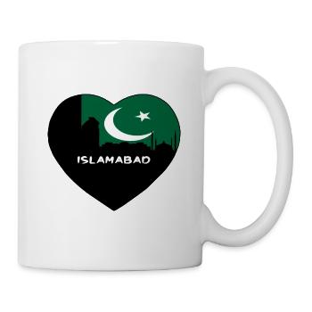 Islamabad Pakistan Flag Skyline Souvenir de voyage - Mug blanc - blanc - Droite