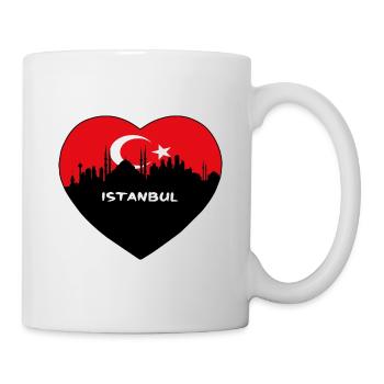 Istanbul Turkey Flag Skyline Travel Souvenir - Mug - white - Right