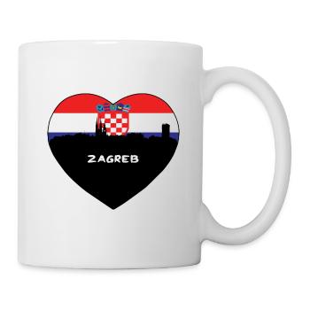 Zagreb Croatie Flag Skyline Souvenir de voyage - Mug blanc - blanc - Droite