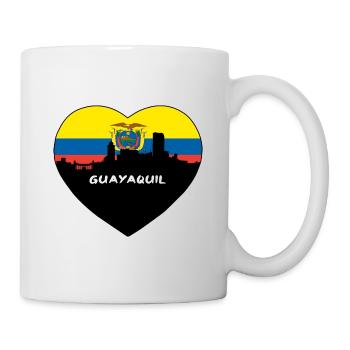 Guayaquil Equador Flagge Skyline Reise Souvenir - Tasse - Weiß - Rechts