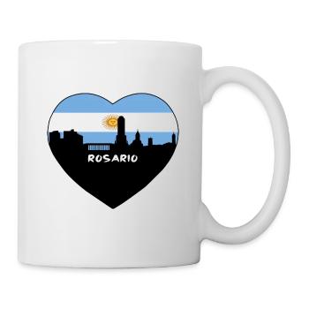 Rosario Argentina Flag Skyline Souvenir de voyage - Mug blanc - blanc - Droite