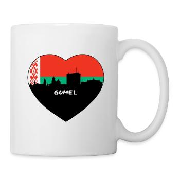 Gomel Belarus Flag Skyline Travel Souvenir - Mug - white - Right