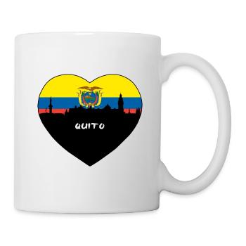 Quito Equador Flagge Skyline Reise Souvenir - Tasse - Weiß - Rechts