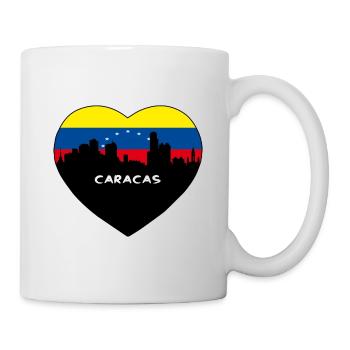 Caracas Venezuela Flag Skyline Travel Souvenir - Mug - white - Right