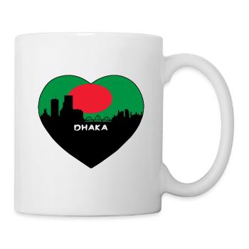 Dhaka Bangladesch Flagge Skyline Reise Souvenir - Tasse - Weiß - Rechts