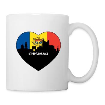 Chisinau Moldova Flag Skyline Travel Souvenir - Mug - white - Right