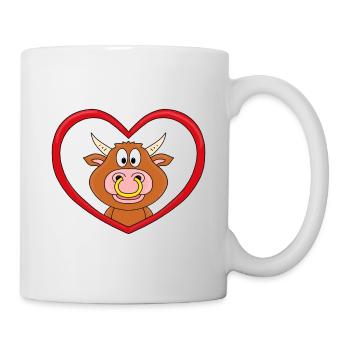 BULLE - RIND - STIER - KUH - TIER - LIEBE - Tasse - Weiß - Rechts