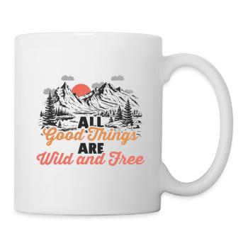 Toutes les bonnes choses sont sauvages et gratuites - Mug blanc - blanc - Droite