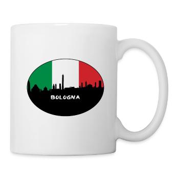 Bologna Italy Flag Skyline Travel Souvenir - Mug - white - Right