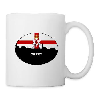 Derry Nordirland Flagge Skyline Travel Souveni - Tasse - Weiß - Rechts