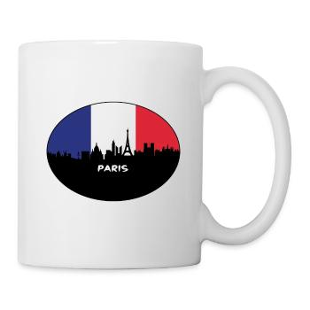 Paris France Flag Skyline Travel Souvenir - Mug - white - Right