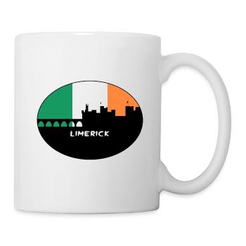 Limerick Irlande Flag Skyline Souvenir de voyage - Mug blanc - blanc - Droite