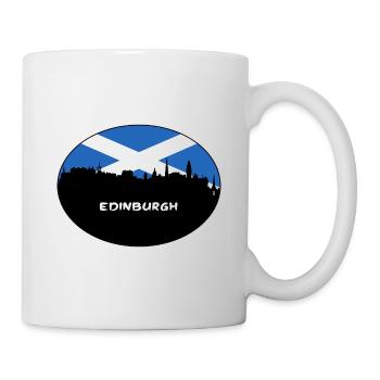 Edimbourg Écosse Flag Skyline Souvenir de voyage - Mug blanc - blanc - Droite