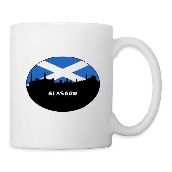 Glasgow Scotland Flag Skyline Souvenir de voyage - Mug blanc - blanc - Droite