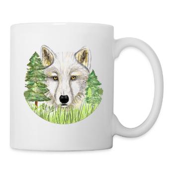 Wolf - Tasse - Weiß - Rechts