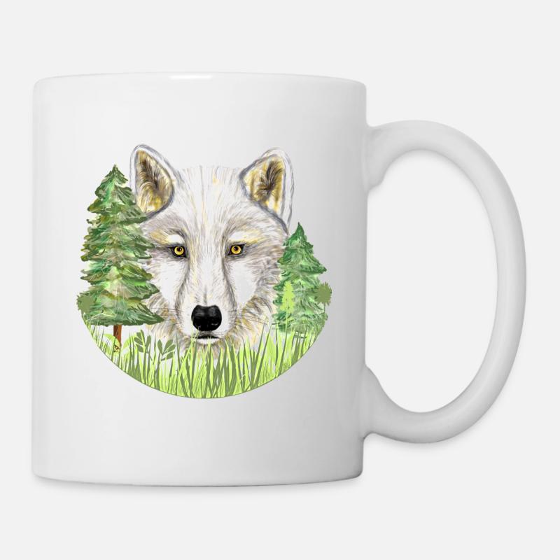 Loup - Mug blanc - blanc
