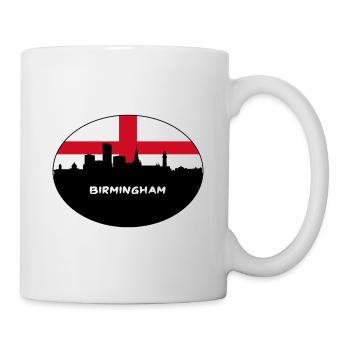 Birmingham England Flag Skyline Travel Souvenir - Mug - white - Right