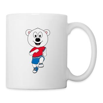 EISBÄR - LAUFEN - JOGGEN - SPORT - TIER - FUN - Tasse - Weiß - Rechts