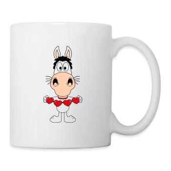 PFERD - PONY - HERZEN - LIEBE - TIER - VERLIEBT - Tasse - Weiß - Rechts