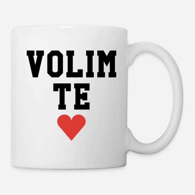 Volim te - Tasse - Weiß