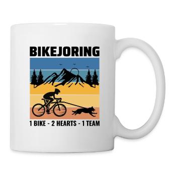 Bikejoring DogScooting Dog Sport Bike Bicycle Ride - Mug blanc - blanc - Droite