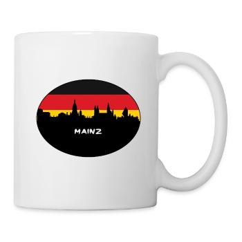 Mainz Germany Flag Skyline Silhouette Travel - Mug - white - Right