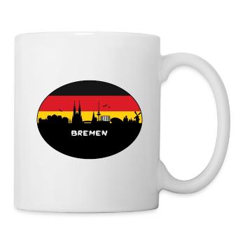 Brême Allemagne Flag Skyline Silhouette Voyage - Mug blanc - blanc - Droite