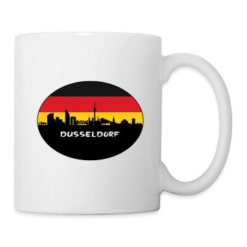 Dusseldorf Germany Flag Skyline Silhouette Travel - Mug - white - Right