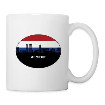 Almere Pays-Bas Flag Skyline Silhouette Voyage - Mug blanc - blanc - Droite