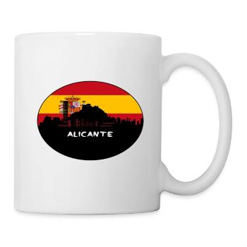 Alicante Espagne Drapeau Skyline Voyage Silhouette - Mug blanc - blanc - Droite